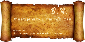 Brestyenszky Maurícia névjegykártya